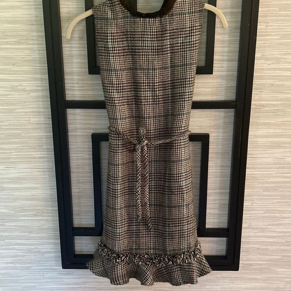 Helena brown teal  girls dress sleeveless size 12 girls shift dress